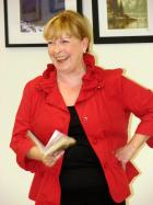 Mystery author Mary Jane Maffini shares a laugh with the audience.
